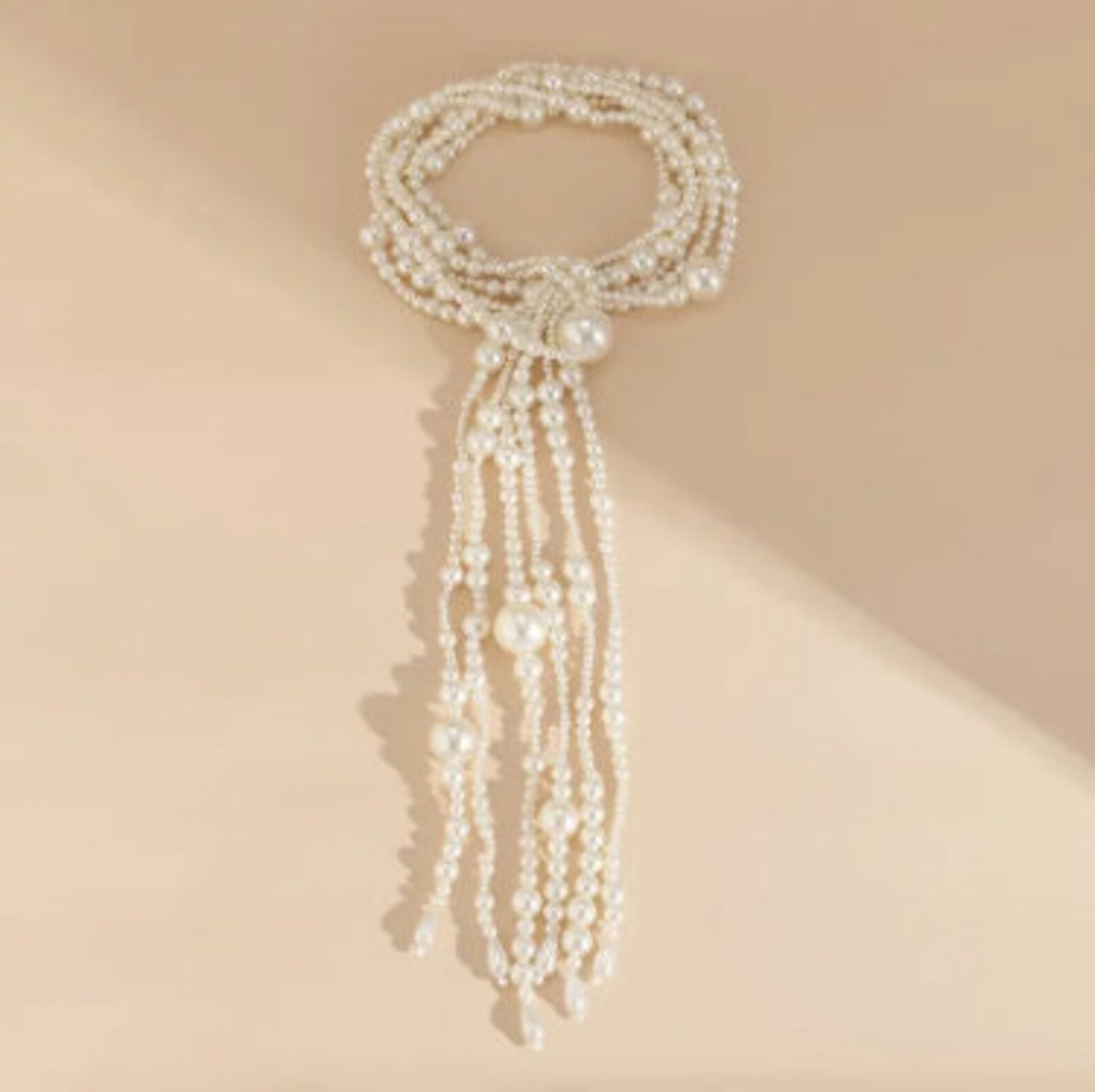 Glamorous Irregular Pearl Tassel Necklace