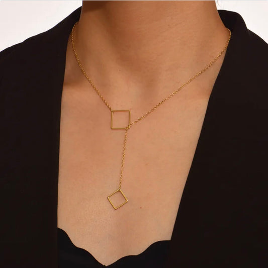 Dainty Square Adjustable Necklace