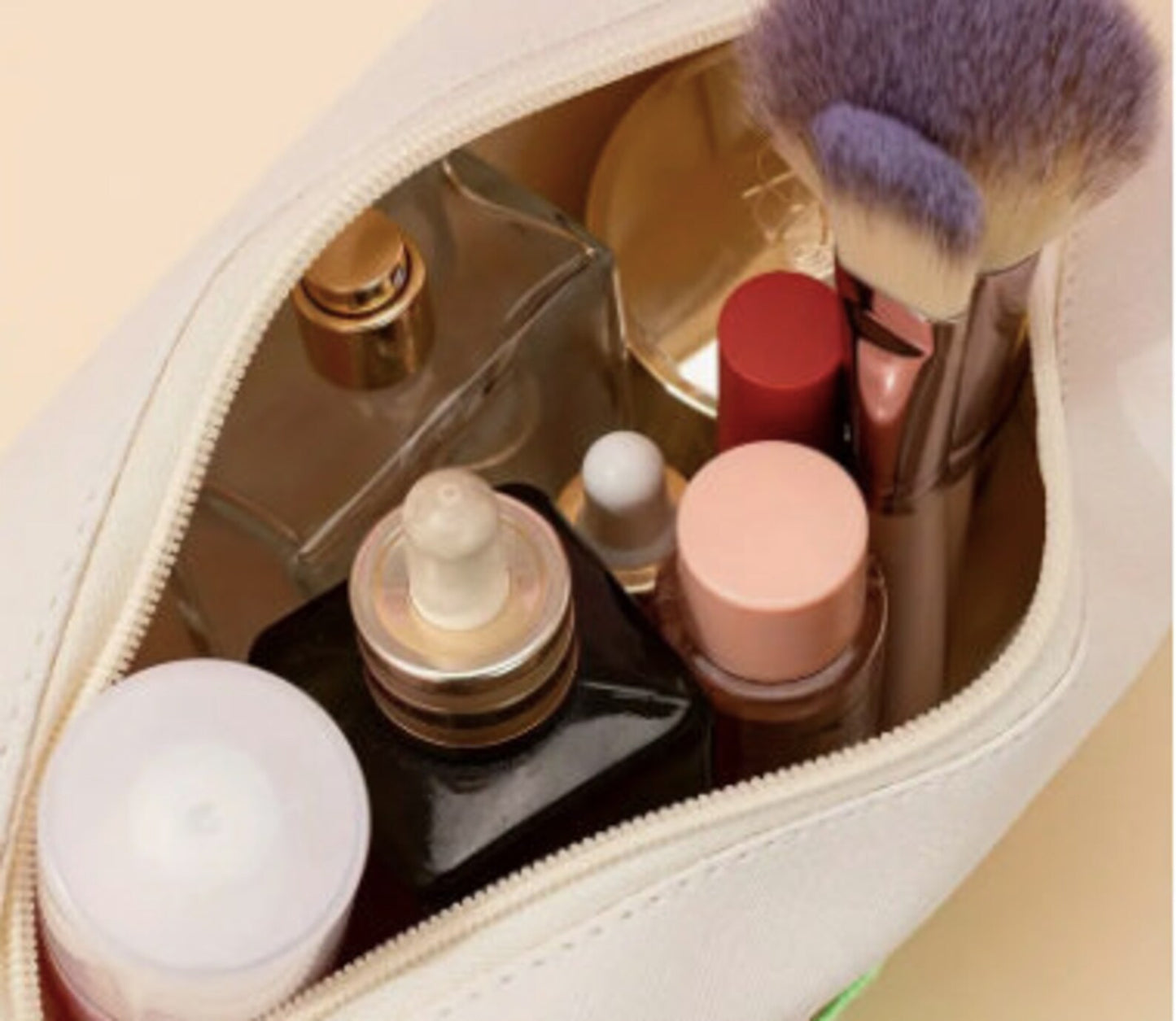 White Trendy SKIN Makeup Bag