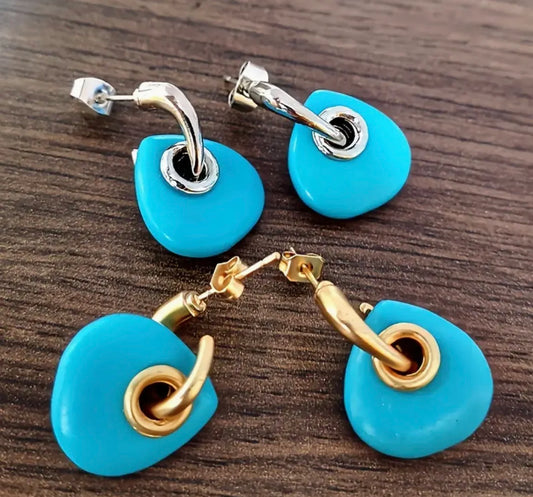 Turquoise Geometric Bohemian Earrings