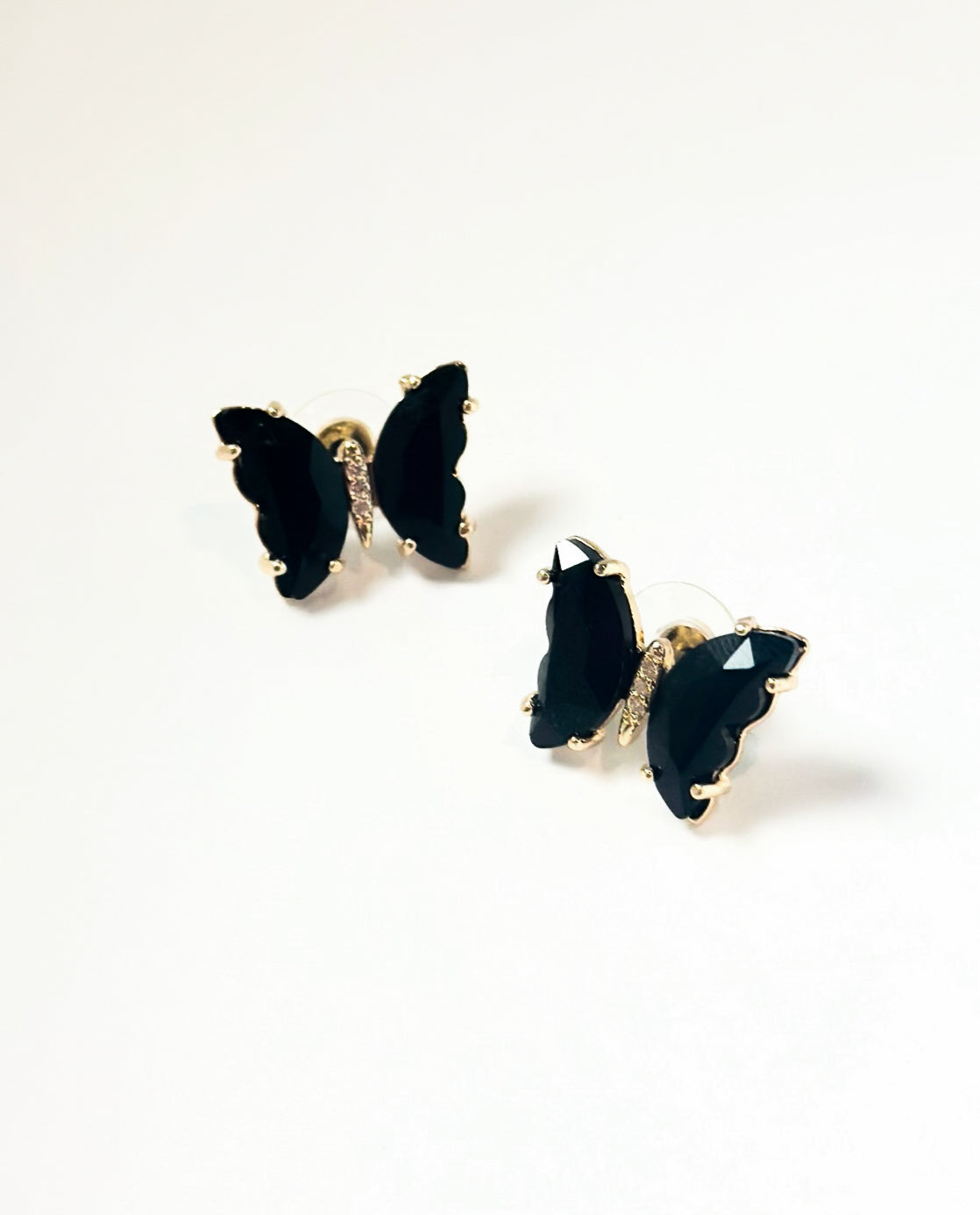 Pieridae White & Black Butterfly Earrings – madebydeemarie