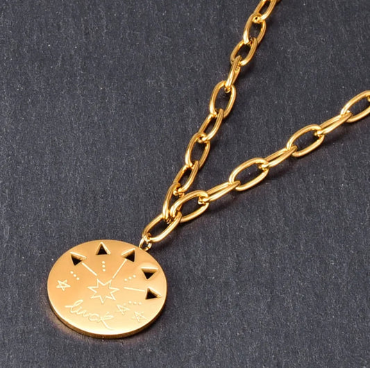 Luck Pendant Gold Necklace