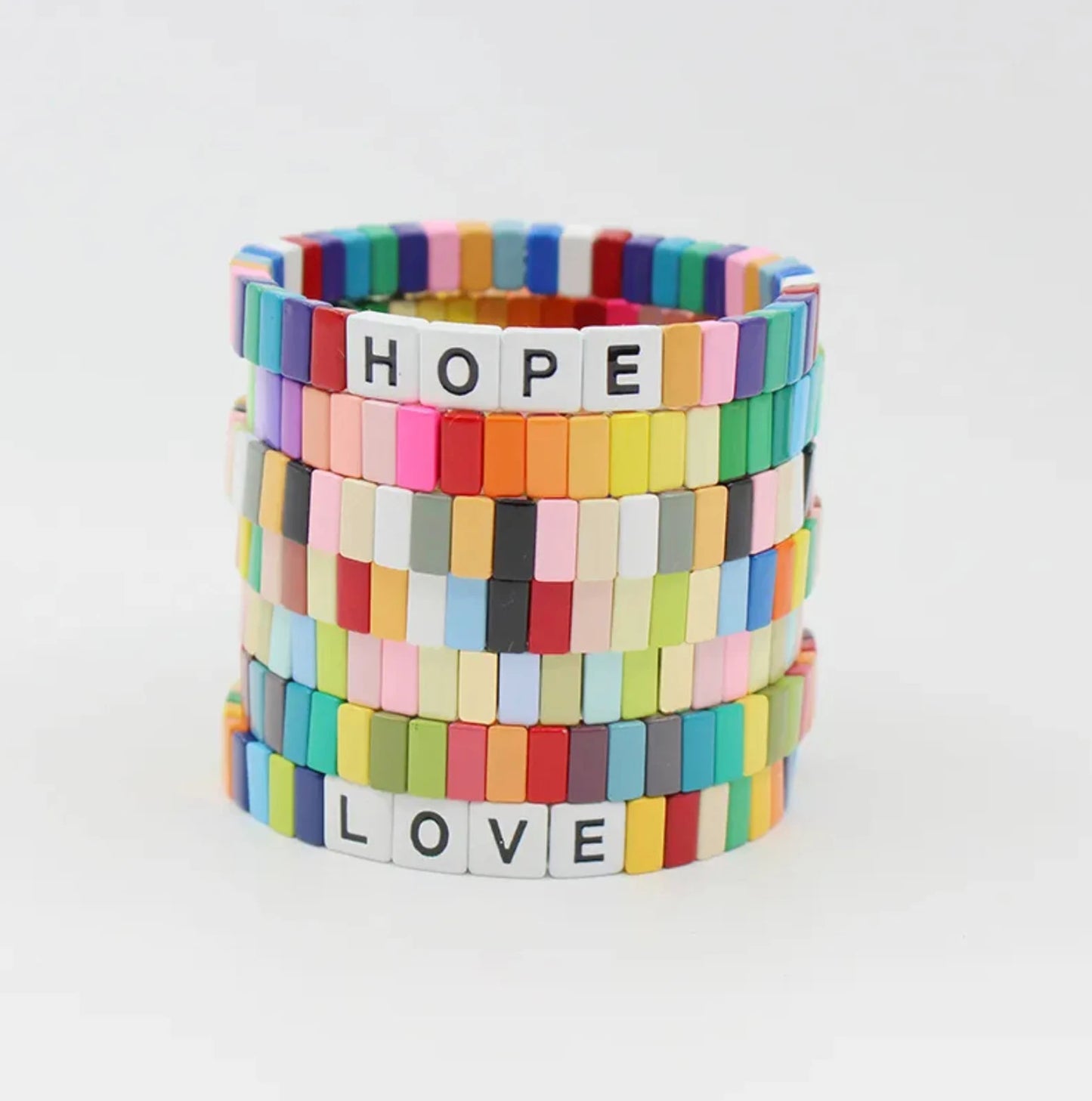 Colorful Alloy HOPE Bracelet